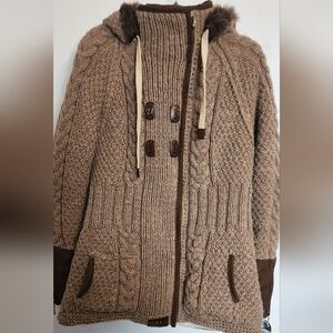 Urku Wool Cotton Coat Jacket Sweater